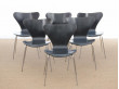 Mid-Century  modern scandinavian set of 6 chairs by Arne Jacobsen