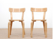 Mid-Century  modern scandinavian pair of chairs model 69  by Alva Aalto