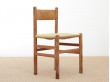 Set of 6 Oak & Rush Dining Chairs by Johan van Heuvel for Ad Vorm, 1960s