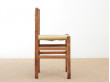 Set of 6 Oak & Rush Dining Chairs by Johan van Heuvel for Ad Vorm, 1960s