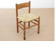 Set of 6 Oak & Rush Dining Chairs by Johan van Heuvel for Ad Vorm, 1960s