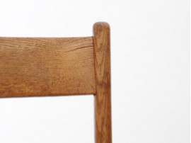 Set of 6 Oak & Rush Dining Chairs by Johan van Heuvel for Ad Vorm, 1960s