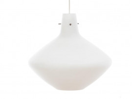 Mid-Century  modern scandinavian pendant lamp in opal glass.