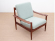 Mid-Century  modern scandinavian pair of lounge chairs in teak