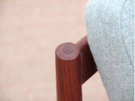 Mid-Century  modern scandinavian pair of lounge chairs in teak