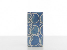 Vase scandinave cylindrique en ceramique 663/3505 motif Baca