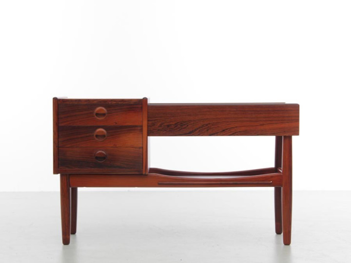 Mid-Century modern scandinavian planter table by Arne Wahl Iversen in Rio rosewood