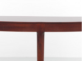 Table basse scandinave ou table d'appoint demi lune en acajou