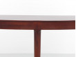 Table basse scandinave ou table d'appoint demi lune en acajou