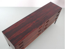 Mid-Century  modern scandinavian chest of drawer in Rio rosewood by Arne Wahl Iversen