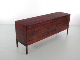 Mid-Century  modern scandinavian chest of drawer in Rio rosewood by Arne Wahl Iversen