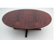 Mid-Century  modern scandinavian oval dining table in Rio rosewood by John Mortensen