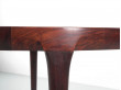 Mid-Century  modern scandinavian oval dining table in Rio rosewood by Kofod Larsen