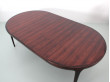 Mid-Century  modern scandinavian oval dining table in Rio rosewood by Kofod Larsen