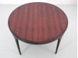 Mid-Century  modern scandinavian oval dining table in Rio rosewood by Kofod Larsen