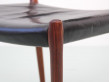 Mid-Century  modern scandinavian set of 6 chairs in Rio rosewood model n°80  by Niels Møller