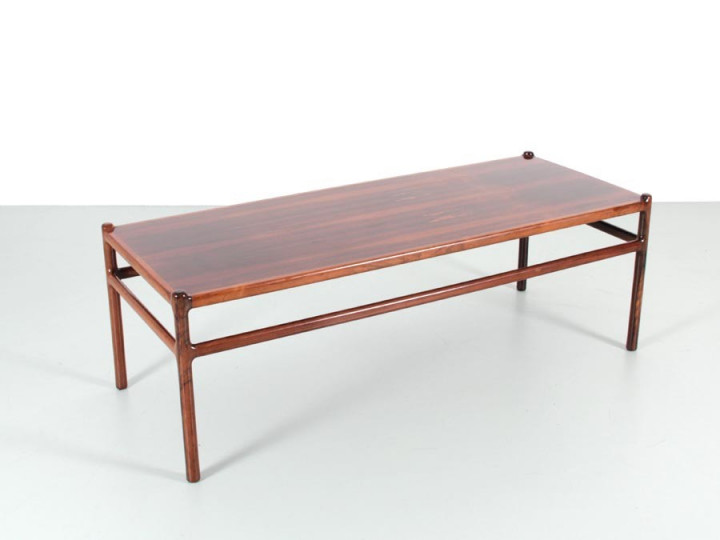 Table basse  scandinave en palissandre de Rio 