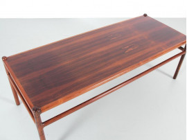 Mid-Century  modern scandinavian coffee table in Rio rosewood  by Henning Korch 