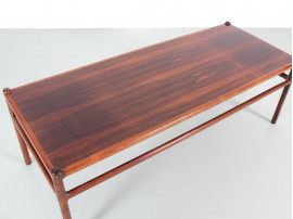 Table basse  scandinave en palissandre de Rio 