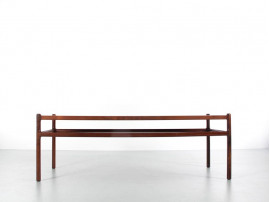 Mid-Century  modern scandinavian coffee table in Rio rosewood  by Henning Korch 