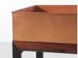 Mid-Century  modern scandinavian planter in Rio rosewood and copper by Arne Wahl Iversen