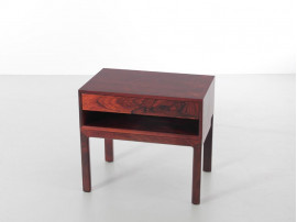 Mid-Century  modern scandinavian bed table in Rio rosewood by Arne Wahl Iversen