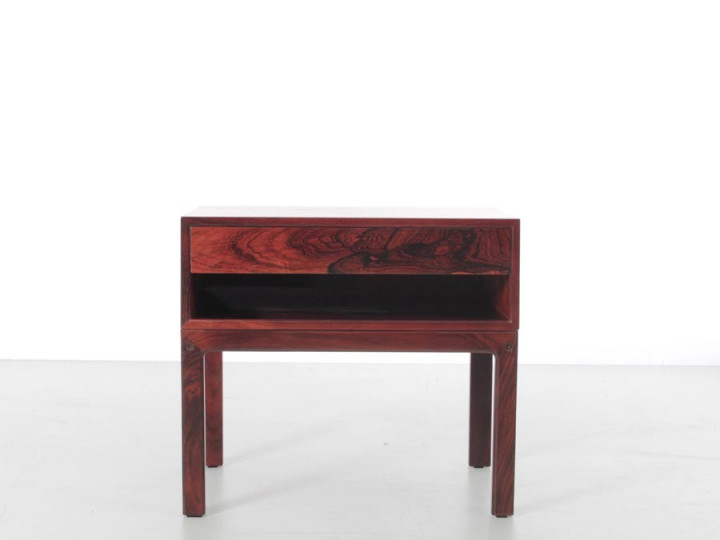 Mid-Century  modern scandinavian bed table in Rio rosewood by Arne Wahl Iversen