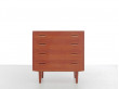 Mid-Century  modern scandinavian chest or drawer in teak by Poul Hundevad