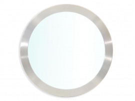 Miroir scandinave rond en aluminium
