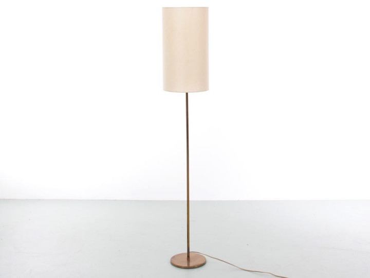 Mid-Century  modern scandinavian floor lamp in brass