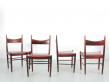 Mid-Century  modern  set of 4 dining chairs in Rio rosewood by H. Vestervig Eriksen