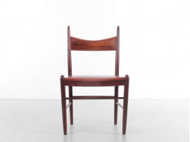 Mid-Century  modern  set of 4 dining chairs in Rio rosewood by H. Vestervig Eriksen