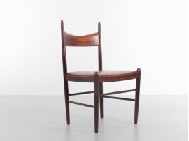 Mid-Century  modern  set of 4 dining chairs in Rio rosewood by H. Vestervig Eriksen