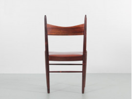 Mid-Century  modern  set of 4 dining chairs in Rio rosewood by H. Vestervig Eriksen