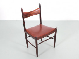 Mid-Century  modern  set of 4 dining chairs in Rio rosewood by H. Vestervig Eriksen