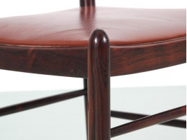 Mid-Century  modern  set of 4 dining chairs in Rio rosewood by H. Vestervig Eriksen