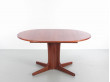 Mid-Century  modern scandinavian oval dining table in teak