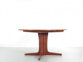 Mid-Century  modern scandinavian oval dining table in teak