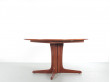 Mid-Century  modern scandinavian oval dining table in teak