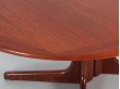 Mid-Century  modern scandinavian oval dining table in teak