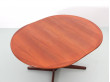 Mid-Century  modern scandinavian oval dining table in teak