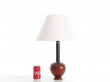 Lampe scandinave en teck et cuir