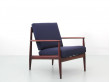 Mid-Century  modern pair of lounge chairs in teak model 118 by Grete Jalk