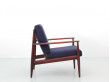 Mid-Century  modern pair of lounge chairs in teak model 118 by Grete Jalk