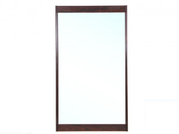 Grand miroir scandinave en palissandre de Rio. 