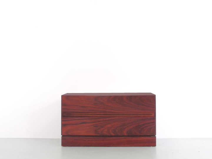 Mid-Century  modern scandinavian small chest of drawers in rosewood by Arne Wahl Iversen