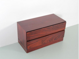 Mid-Century  modern scandinavian small chest of drawers in rosewood by Arne Wahl Iversen