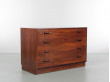 Mid-Century  modern  Scandinavian chest of drawers in Rio rosewood by Borge Mogensen