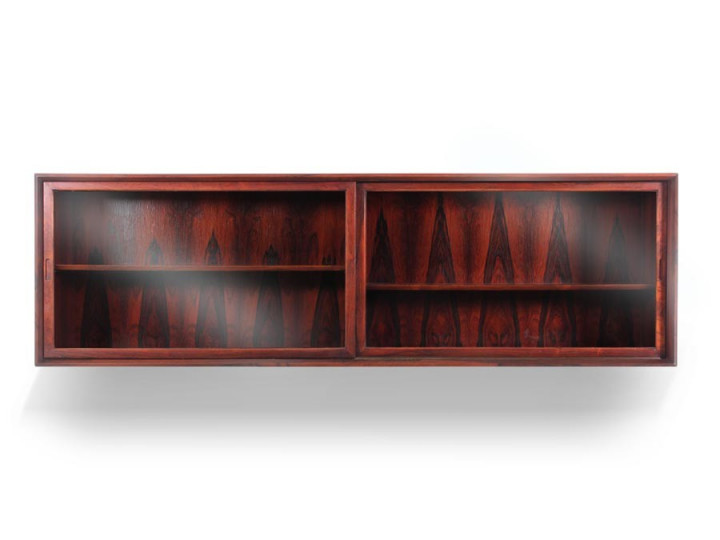 Mid-Century  modern scandinavian wall vitrine in rosewood 