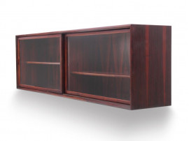 Mid-Century  modern scandinavian wall vitrine in rosewood 